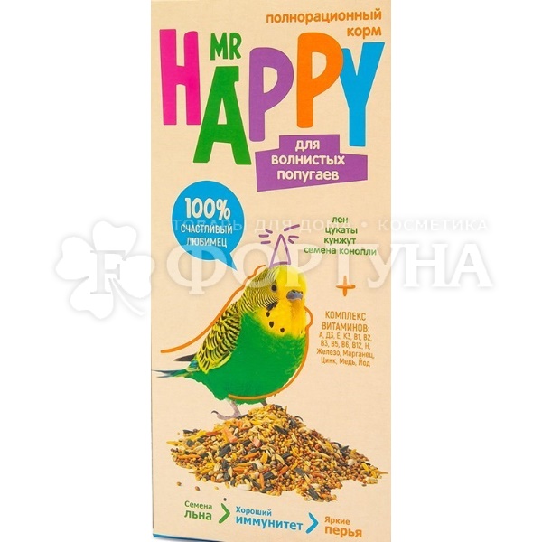 Корм Mr.Happy 400 г для мелких попугаев