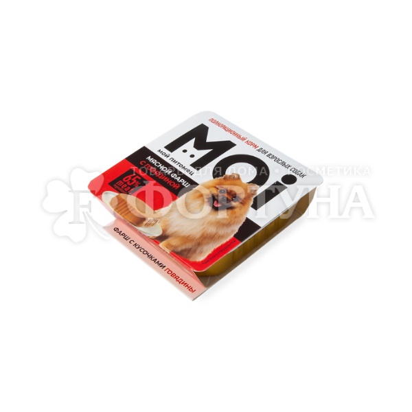 Корм MOI 100 г для собак мясной фарш с говяд.