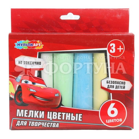 Мелки для рисования Гонки 6 шт EL6-122837 (48)