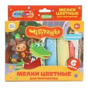 Мелки для рисования Чебурашка 6 шт MEL6-113544-WOT