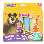 Мелки для рисования Маша и Медведь 6 шт MEL6-127106 (48)