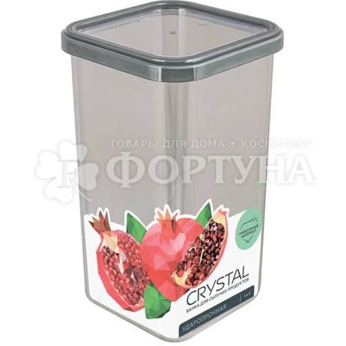 Банка Crystal 1.6 л для сыпучих продуктов