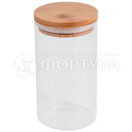 Банка BAMBU 1 л стеклянная для сыпучих продуктов