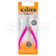 Кусачки Kaizer для кутикулы двупружинные, резиновые ручки