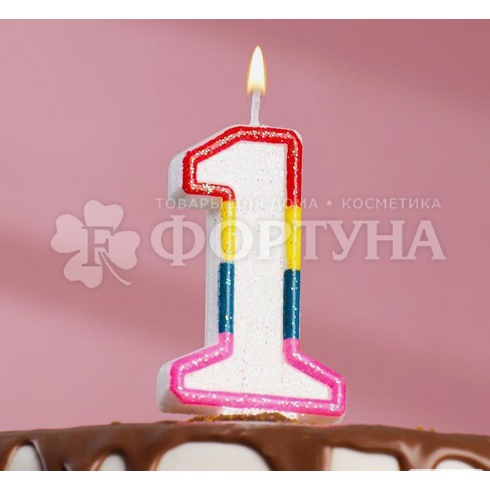 Свеча для торта цифра ''1''