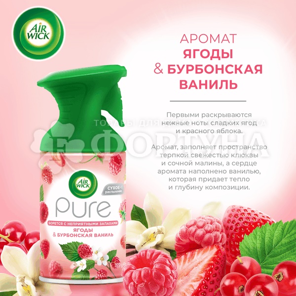 Освежитель воздуха Airwick Pure 250 мл Ягоды ваниль триггер