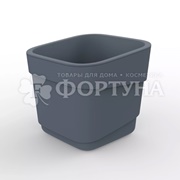 Горшок для цветов Hills 2,2 л фактурный серый ПБ