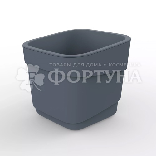 Горшок для цветов Hills 2,2 л фактурный серый ПБ