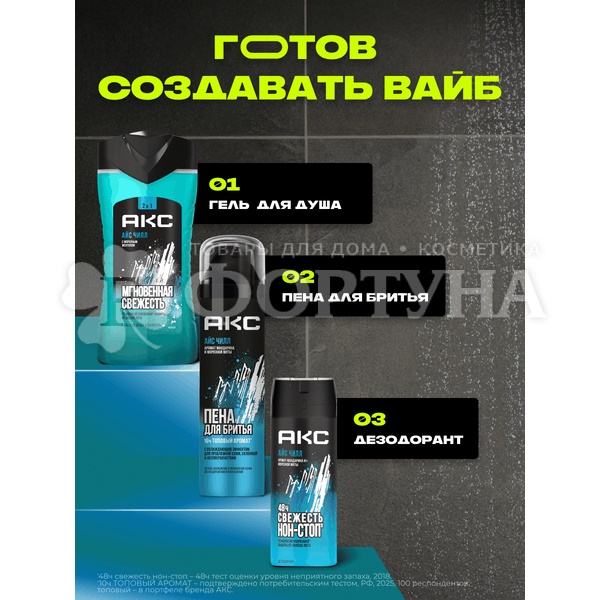 Пена для бритья АКС 200 мл Айс чилл