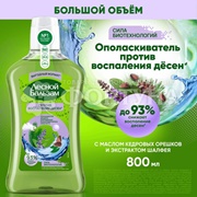 Ополаскиватель для полости рта Лесной бальзам 800 мл Против воспаления десен с маслом кедровых орешков и экстрактом шалфея