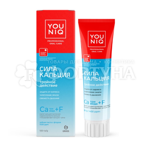 Зубная паста YOUNIQ 100 г Сила кальция