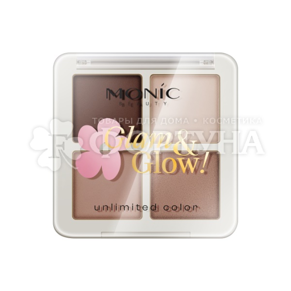 Тени для век Monic Glam&Glow!  т.01 Urban Nude
