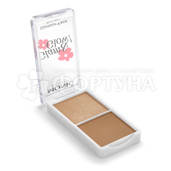 Контуринг Monic Glam&Glow!  т. 01 Passionate хайлайтер+контуринг