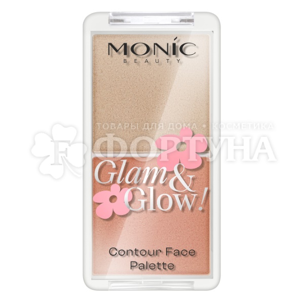 Контуринг Monic Glam&Glow!  02 Fascinated хайлайтер+румяна