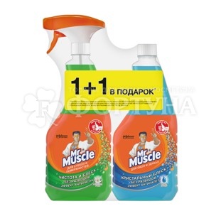Моющее срредство Mr.Muscle 530 мл Утренняя роса триггер +После дождя 530 мл