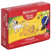Гуашь Brauberg 12 цветов,20 мл