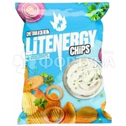 Чипсы LIT ENERGY 120 г Сметана и зелень рифленые