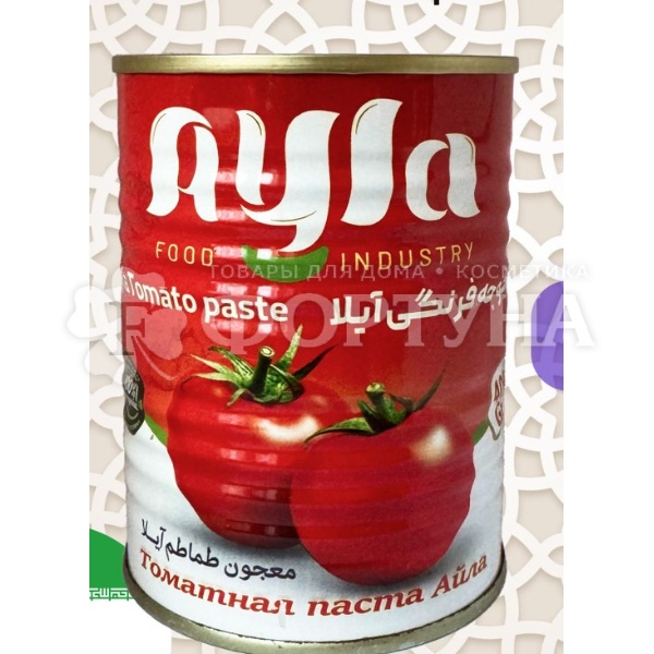 Томатная паста Айла 400 г Иранская, железная банка с ключом