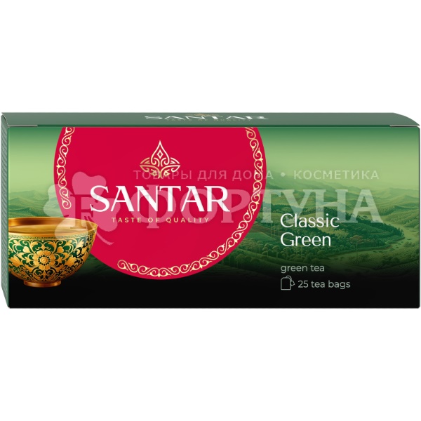 Чай SANTAR 25 пакетов Classic Green