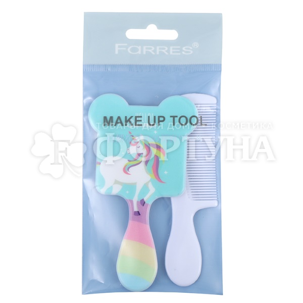 Набор Farres Расческа+ зеркальце 6,5*11 см