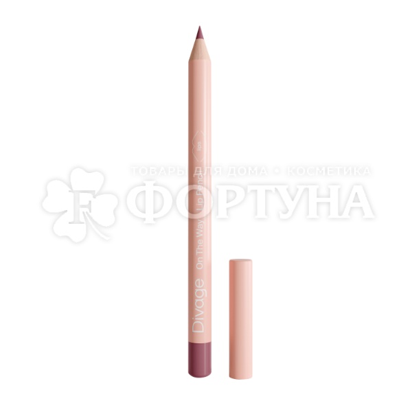 Карандаш для губ Divage On The Way Lip Pencil т.04 shiny rose сатиновый розовый