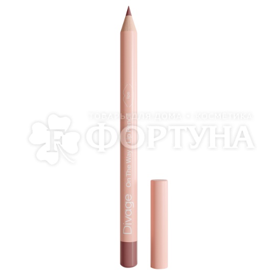 Карандаш для губ Divage On The Way Lip Pencil т.02 nude розово-бежевый