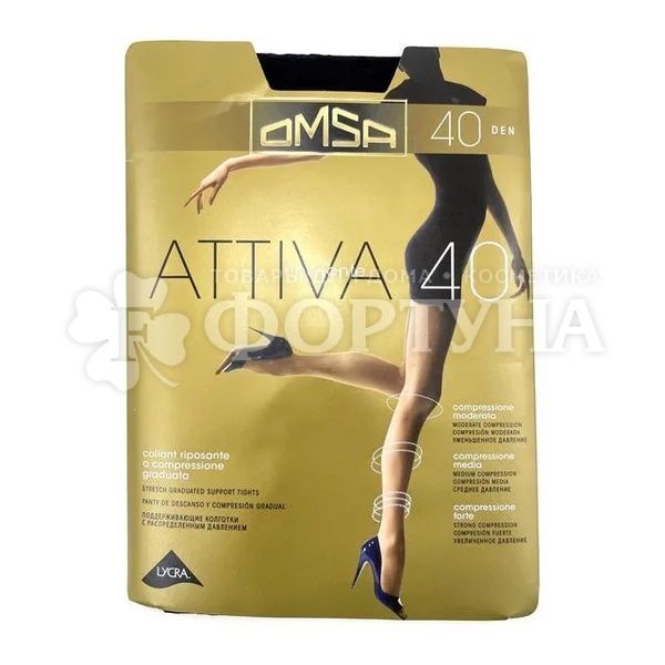 Колготки Omsa Attiva 40 den цвет Lola размер 4