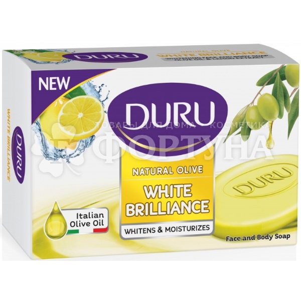 Туалетное мыло DURU 140 г NaturOlive WHITE BRILLIANCE