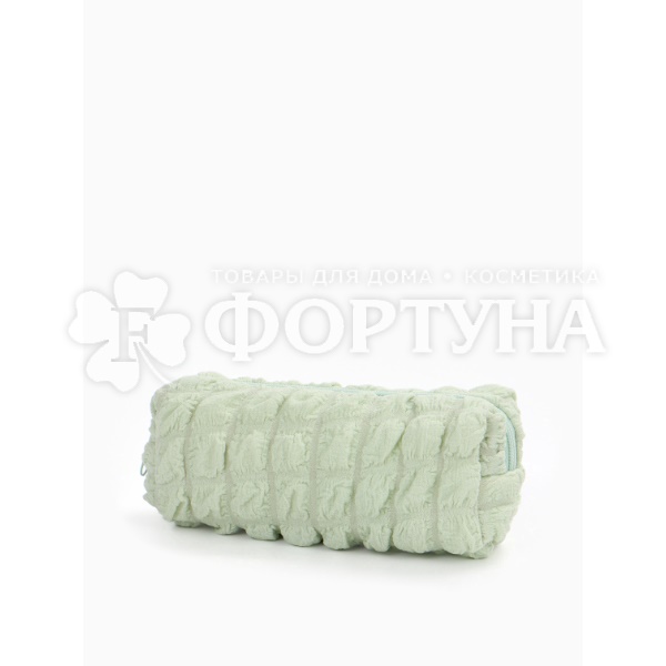 Косметичка женская зеленая 18*7см