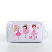 Косметичка женская белая 15*9см