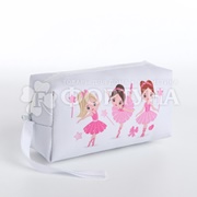 Косметичка женская белая 15*9см