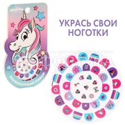 Наклейки для ногтей детские Минни маус и единорог
