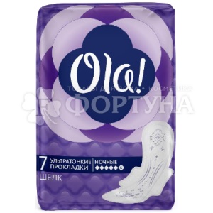 Прокладки Ola! 7 шт Ultra Night Бархатистая сеточка критические