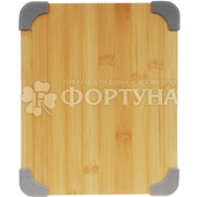 Доска разделочная SATOSHI бамбук силикон 27*22*1,5