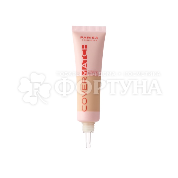 Тональная основа Parisa Cover Match т.203 с полным покрытием и матовым финишем