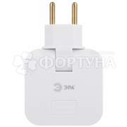 Разветвитель Эра поворотный 2гнезда+2USB A+C 10A белый