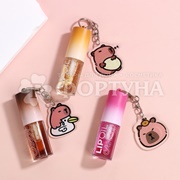 Масло для губ Farres с брелком Капибара микс цветов