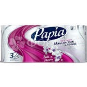 Туалетная бумага Papia 8 шт Балийский цветок 3х-слойная