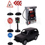 Набор Машина,светофор,дорожные знаки,заправка ИК-3132