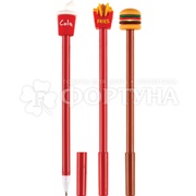 Ручка шариковая Centrum BURGER,POTATO,COLA син. 0,7мм