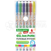 Набор ручек Brauberg CUTU ANIMALS гел. 6шт 0,7мм