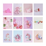 Зеркало ЮНИLOOK настольное, трансформер, картон, 13,5x17,2см, 12 цветов в ассортименте