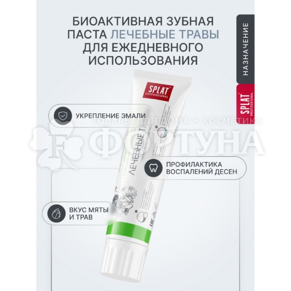 Зубная паста SPLAT Professional 100 г Лечебные травы