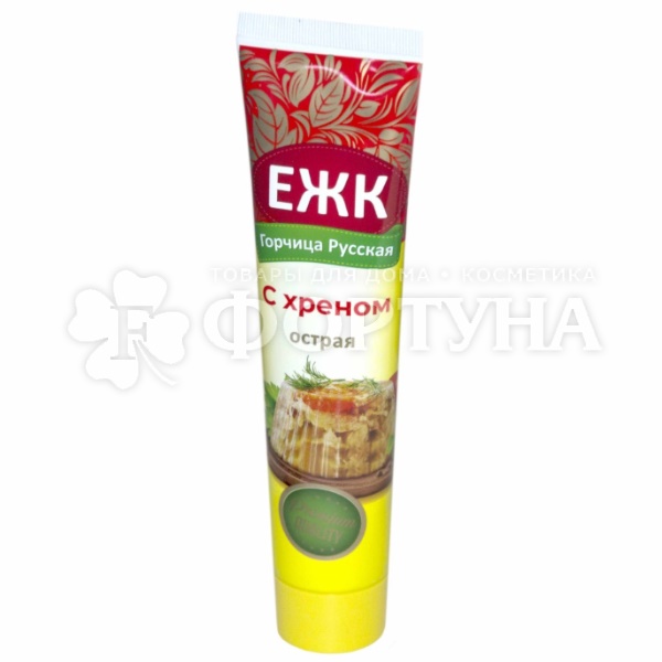 Горчица ЕЖК 130 г русская с хреном острая
