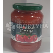 Томаты Ekoland 680 г неочищенные в томатной заливке ст/б