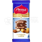 Шоколад Российский 75 г молочный миндаль/вафля