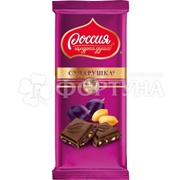 Шоколад Сударушка 75 г с изюмом и арахисом