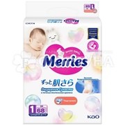 Подгузники Merries 68 шт до 5 кг
