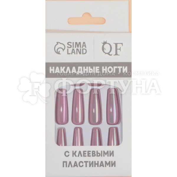 Ногти накладные Перламутр 12шт Балерина