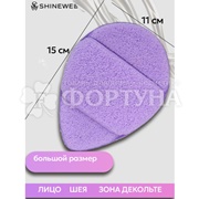 Спонж-губка Shinewell для лица и тела 1 шт 15*11см